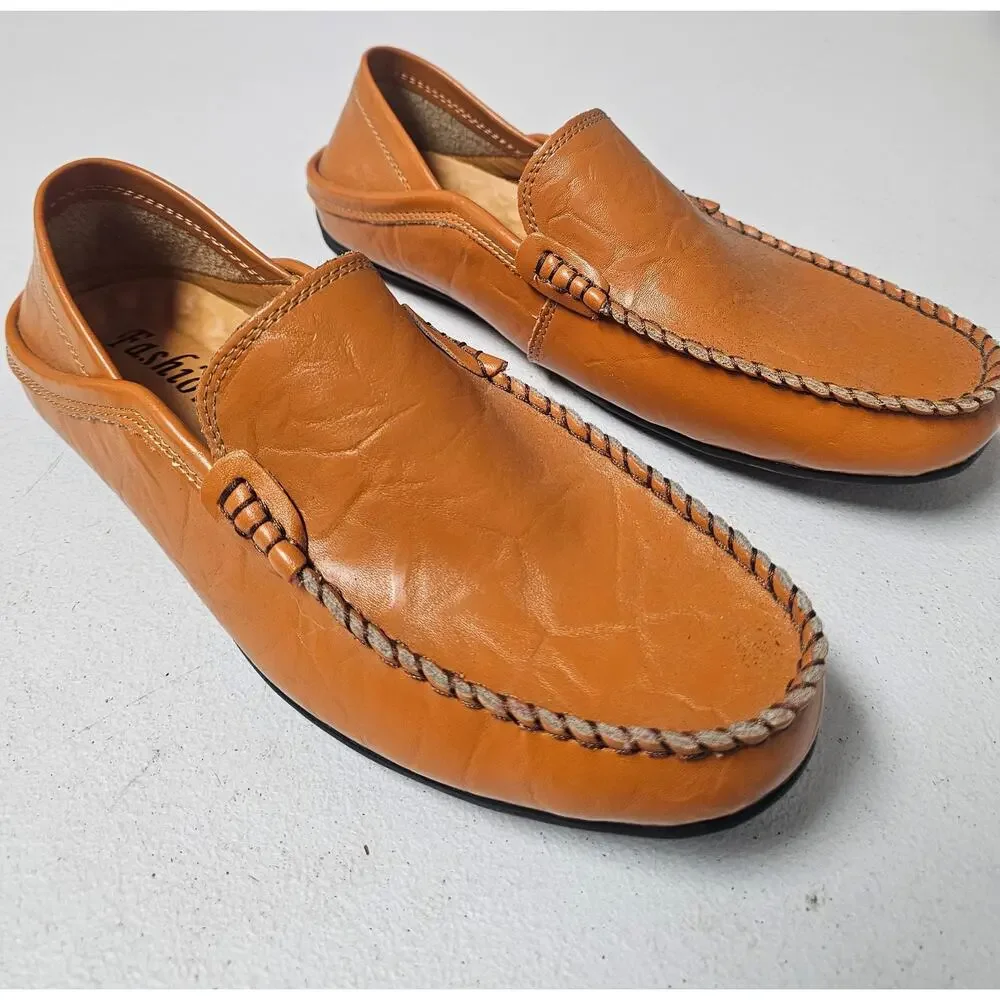 NWOB Fashion Men's Driving Comfort Loafers Shoes Size 9